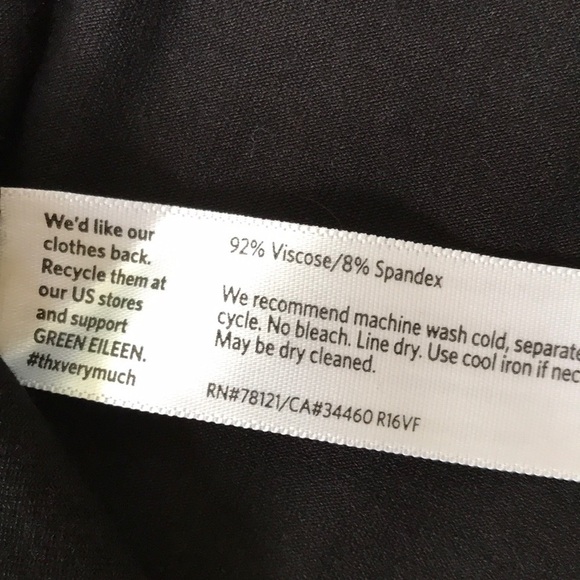 NWT! Eileen Fisher S/P black crew neck float dress - Picture 6 of 8